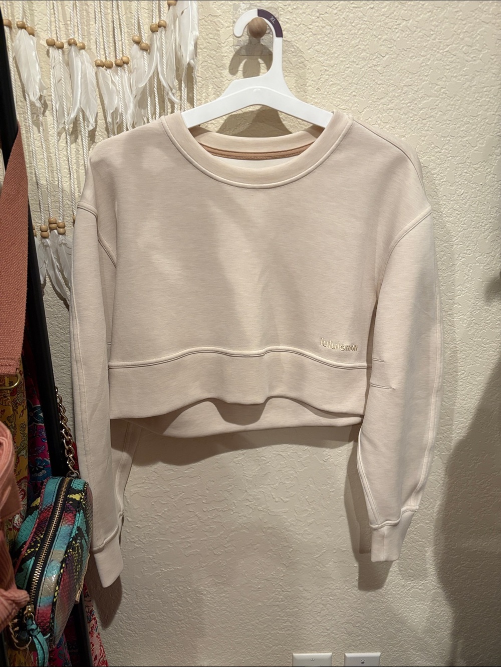 lululemon athletica Cropped Crew Sweatshirt - Cream - Picture 4 of 8